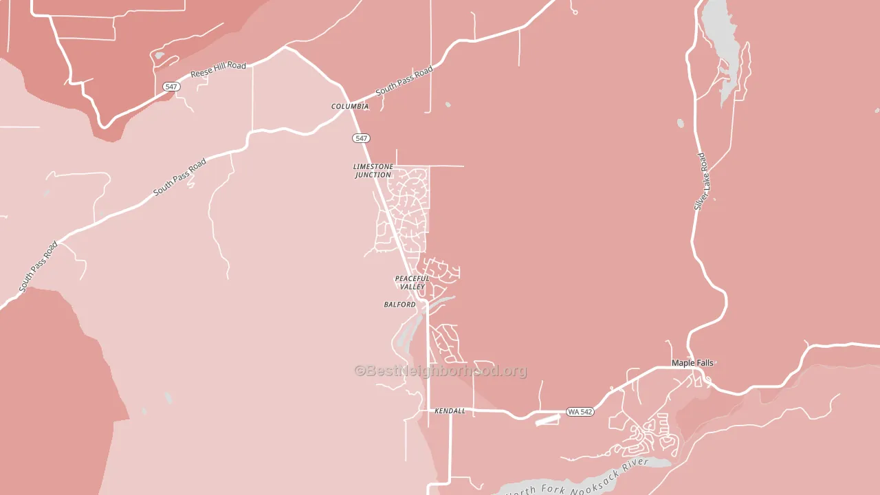 98266, WA block-group political-lean map