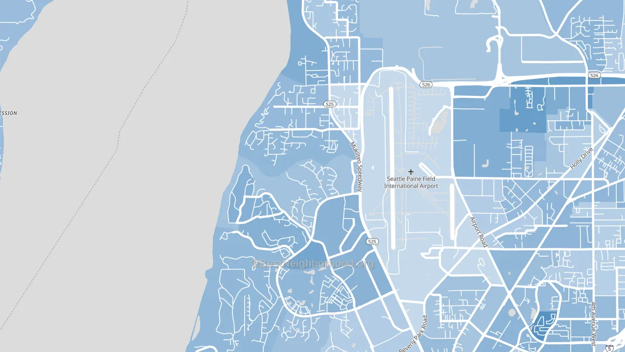 98275, WA block-group political-lean map