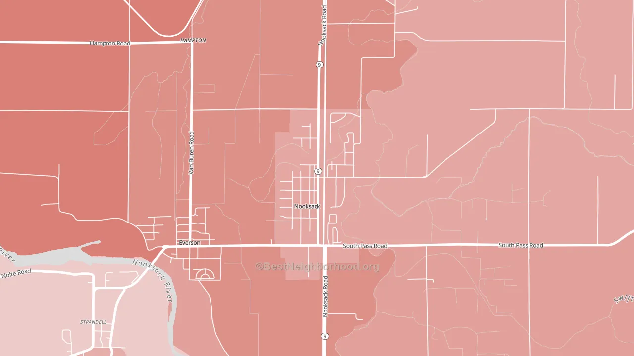 98276, WA block-group political-lean map