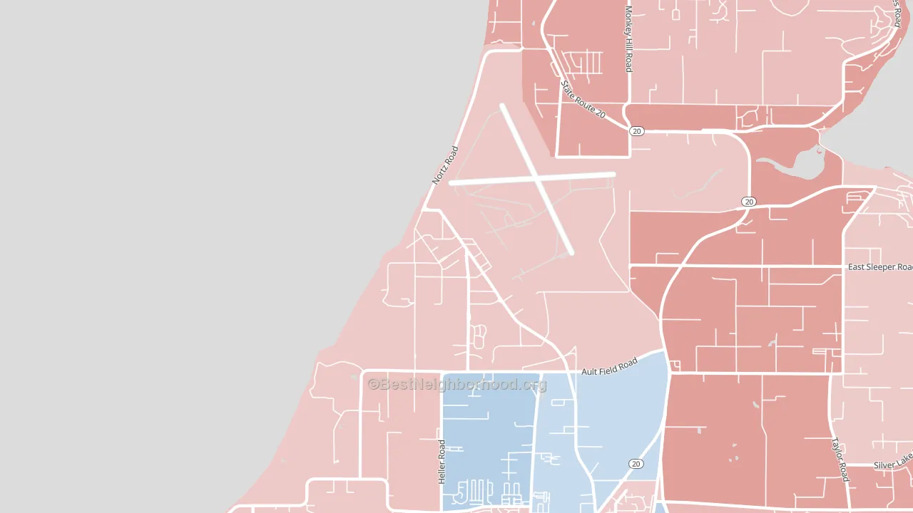 98278, WA block-group political-lean map