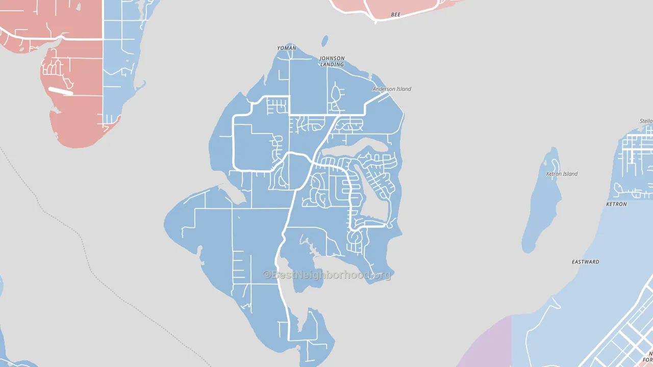 98303, WA block-group political-lean map