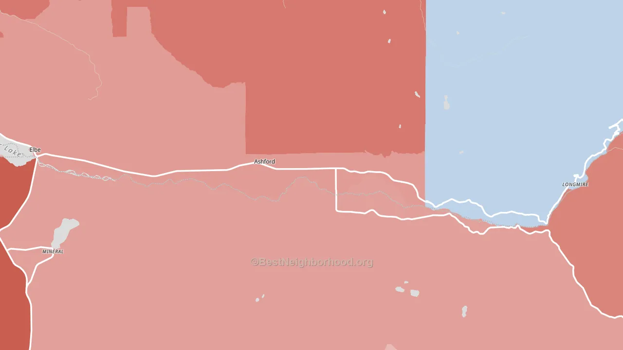 98304, WA block-group political-lean map