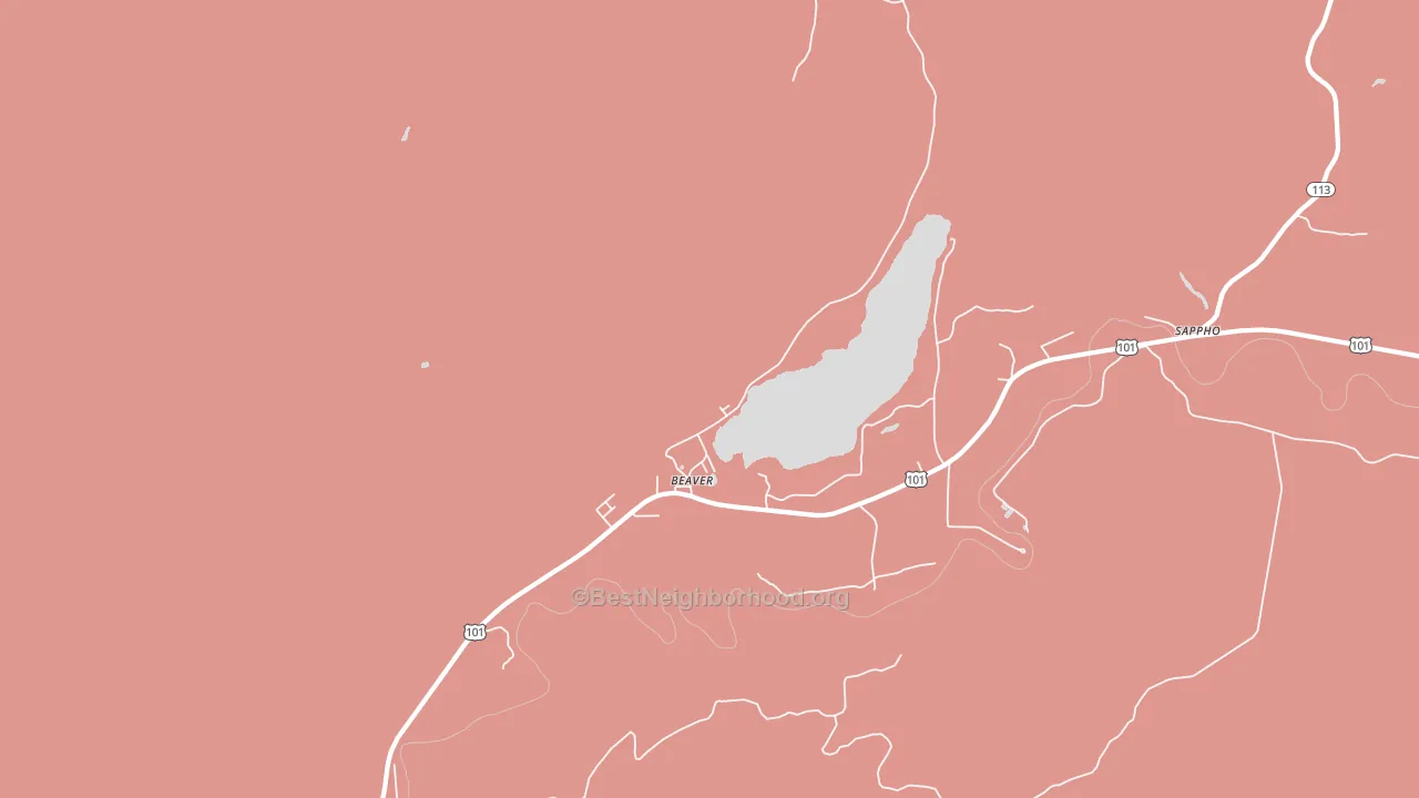 98305, WA block-group political-lean map