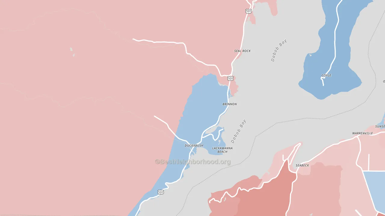 98320, WA block-group political-lean map