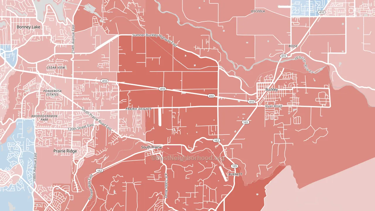 98321, WA block-group political-lean map