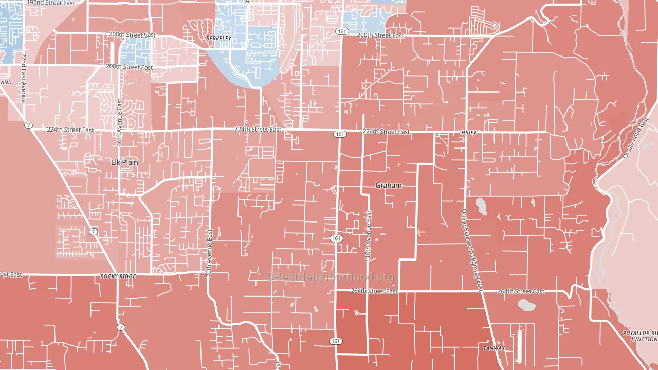98338, WA block-group political-lean map