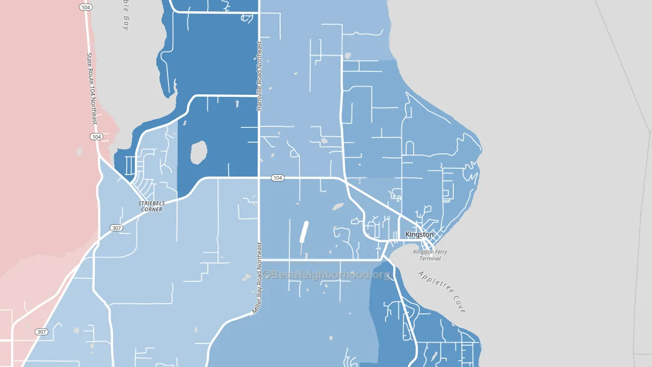 98346, WA block-group political-lean map