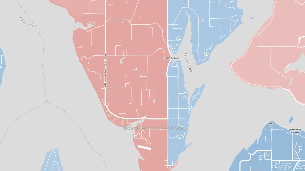 98351, WA block-group political-lean map
