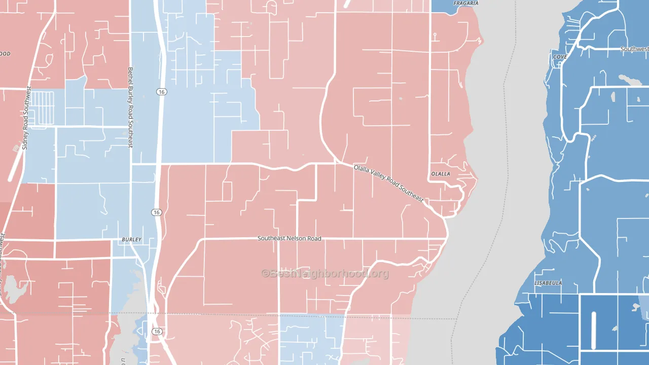 98359, WA block-group political-lean map