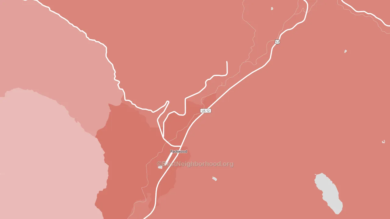 98361, WA block-group political-lean map