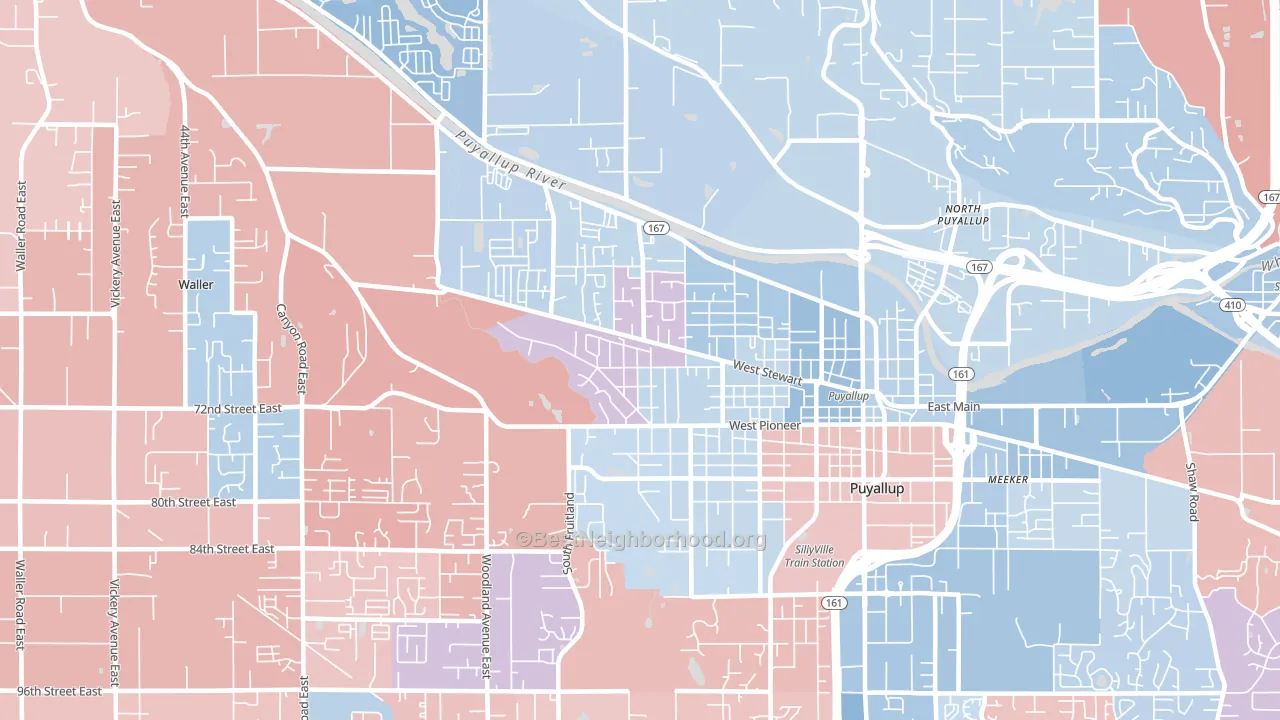 98371, WA block-group political-lean map