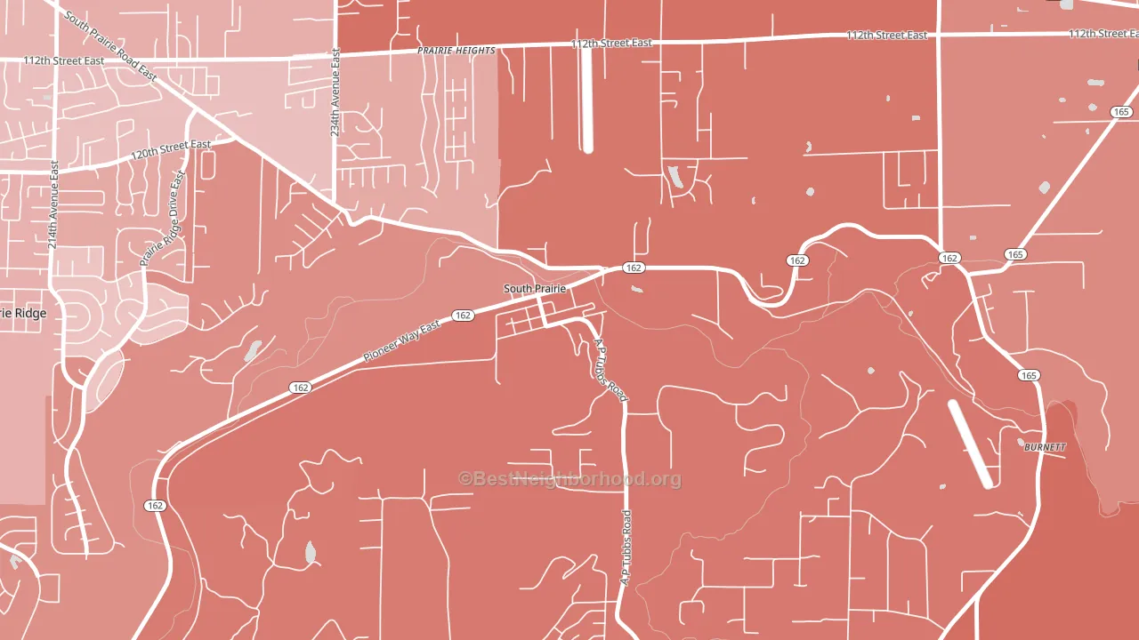 98385, WA block-group political-lean map