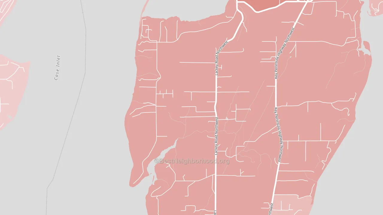 98394, WA block-group political-lean map