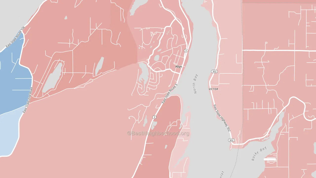 98524, WA block-group political-lean map