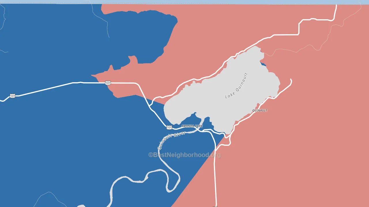 98526, WA block-group political-lean map