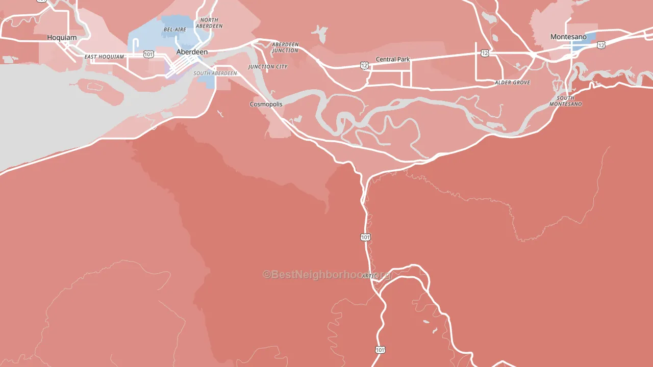 98537, WA block-group political-lean map