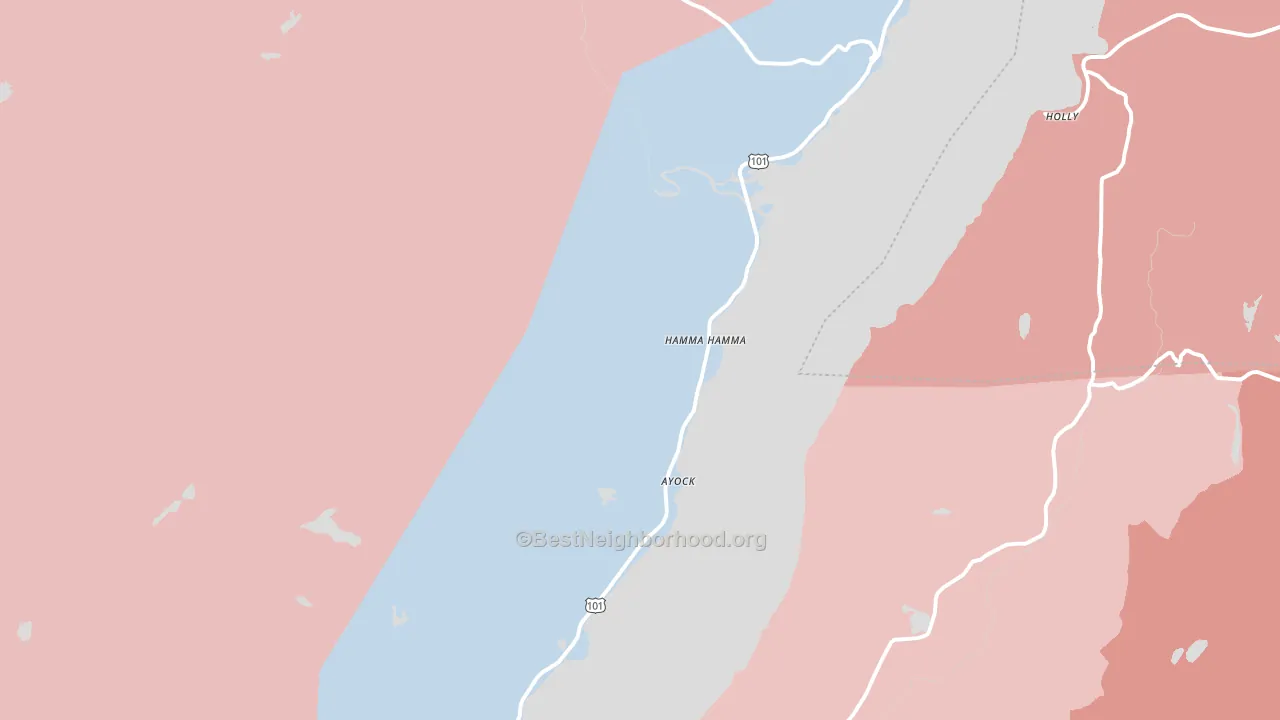 98555, WA block-group political-lean map