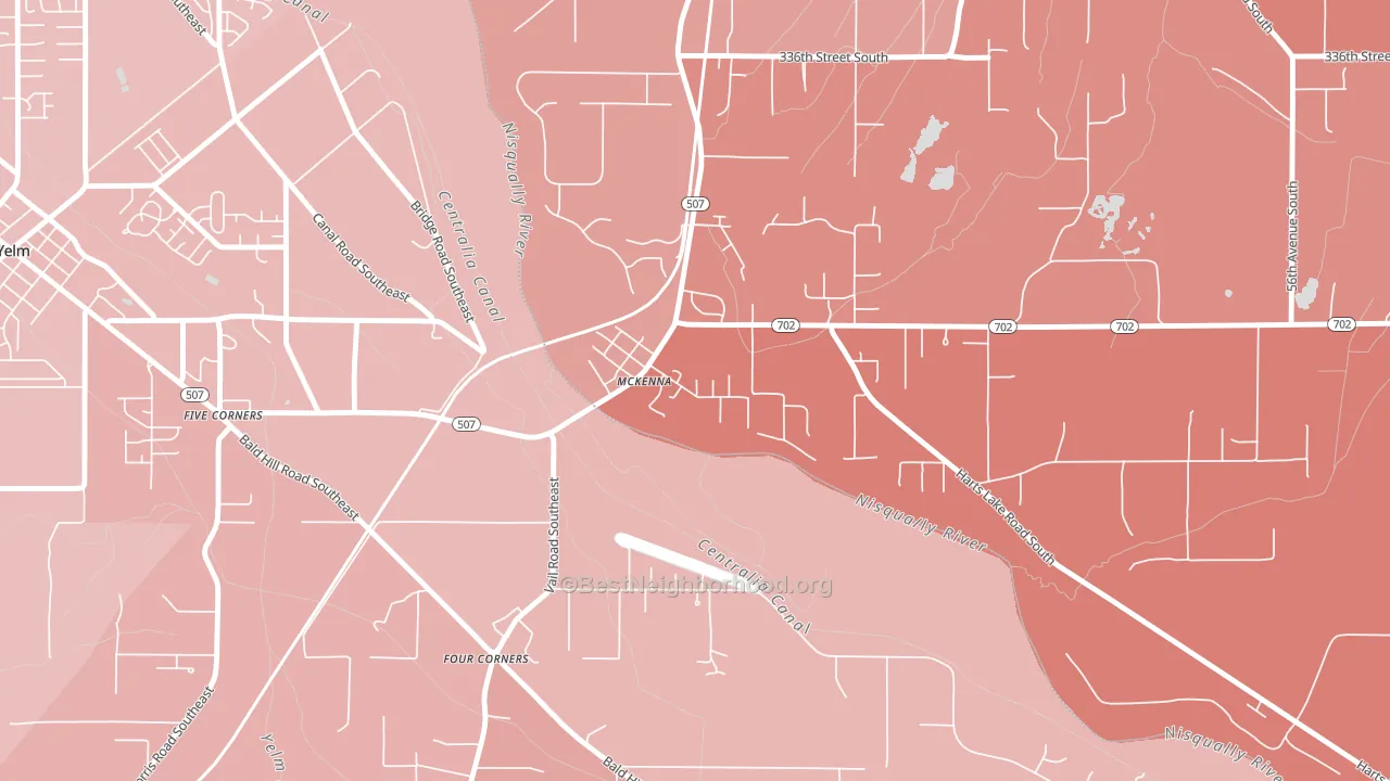 98558, WA block-group political-lean map