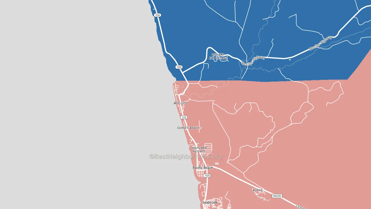 98562, WA block-group political-lean map