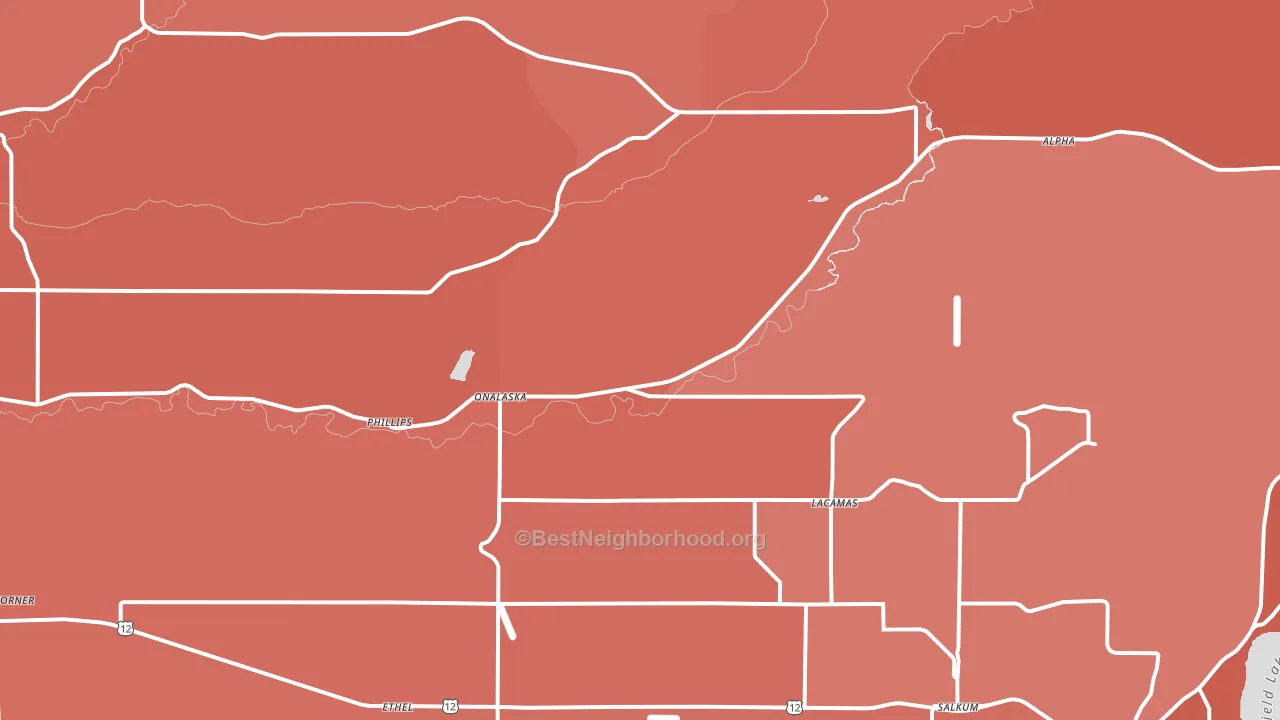 98570, WA block-group political-lean map