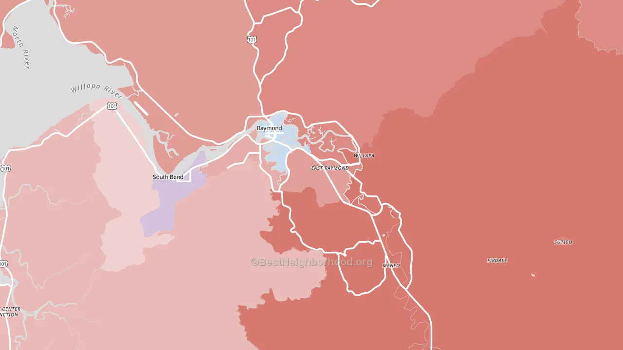 98577, WA block-group political-lean map
