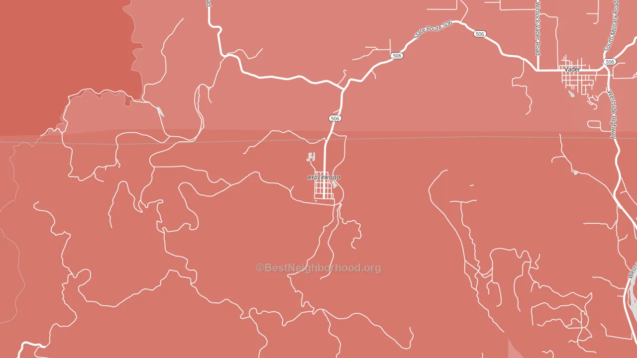 98581, WA block-group political-lean map