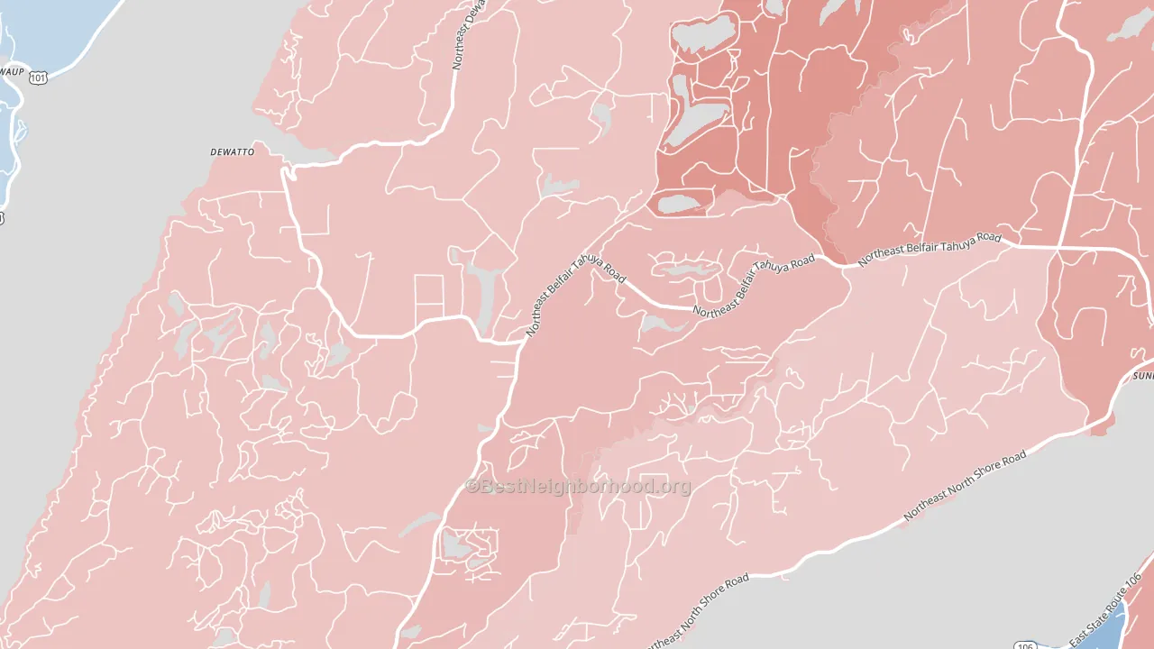 98588, WA block-group political-lean map