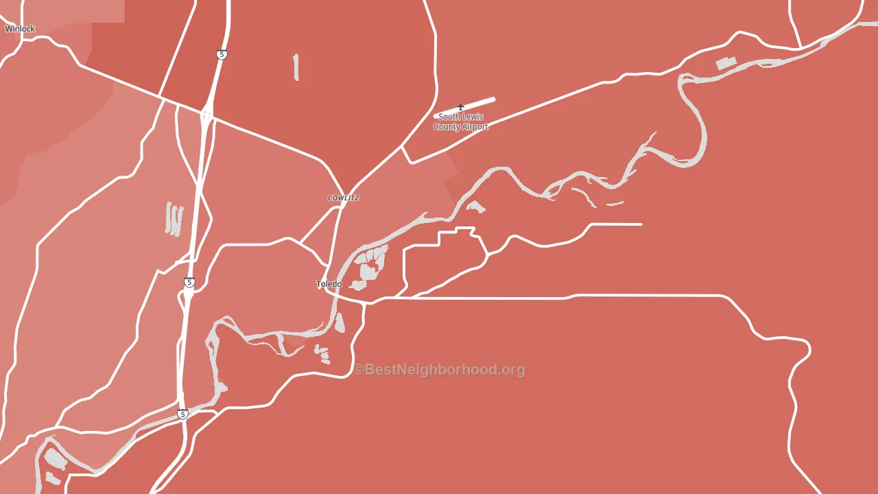 98591, WA block-group political-lean map