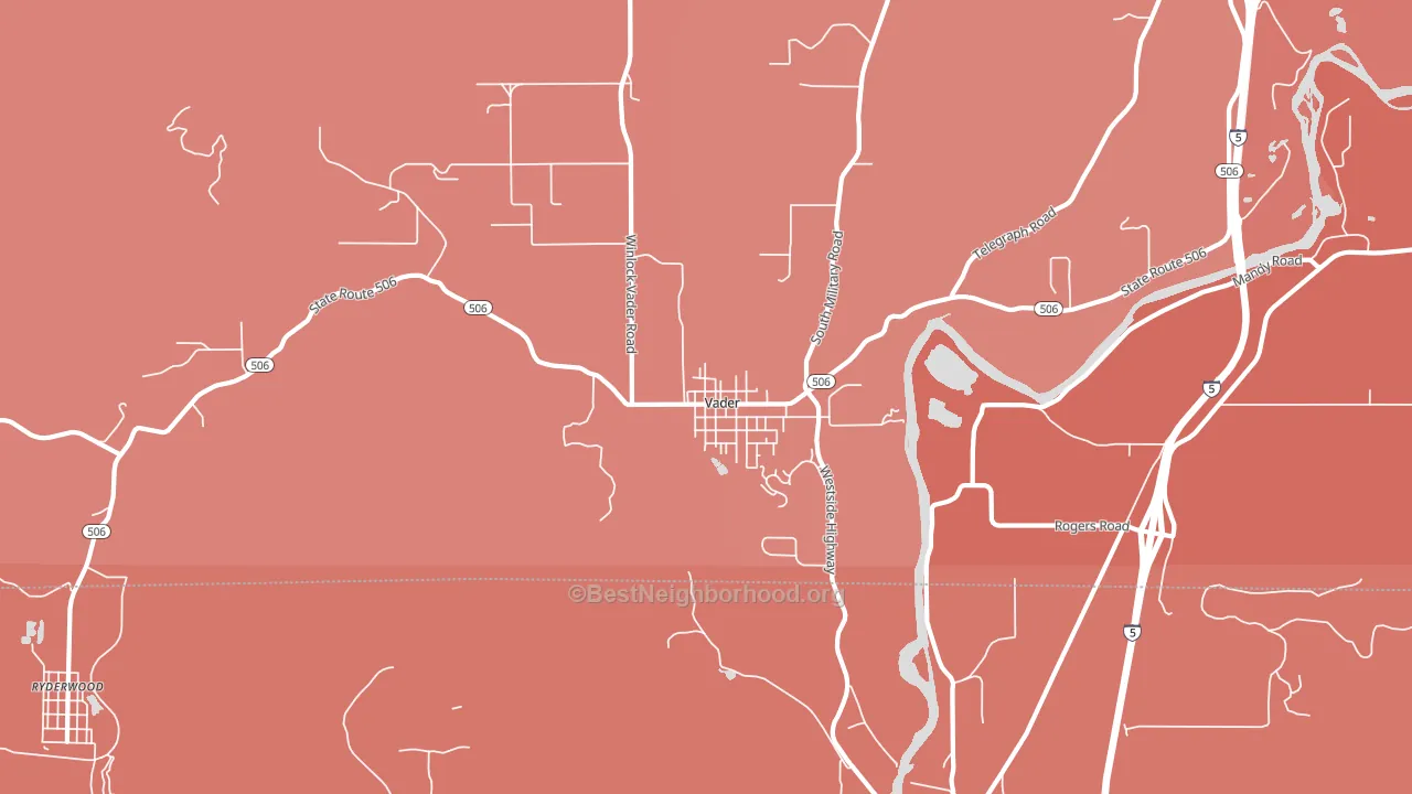 98593, WA block-group political-lean map