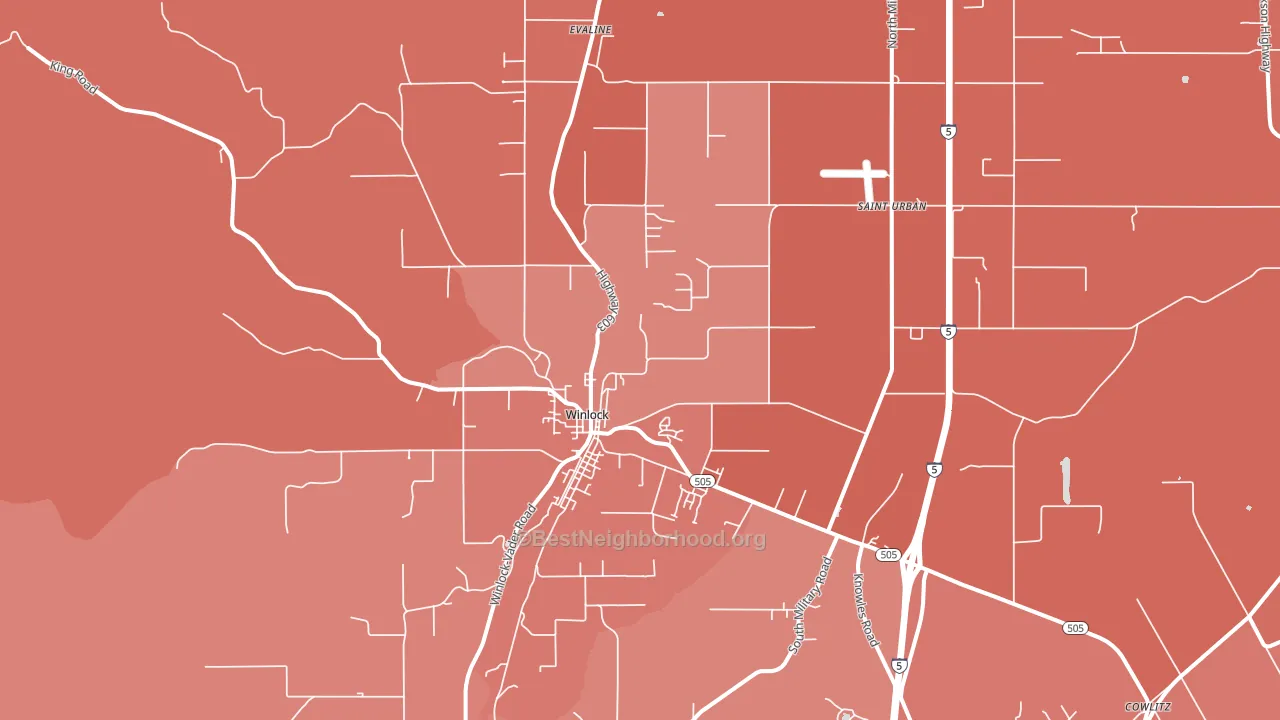 98596, WA block-group political-lean map