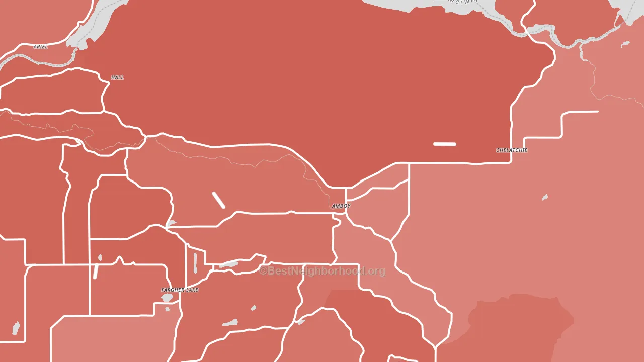 98601, WA block-group political-lean map