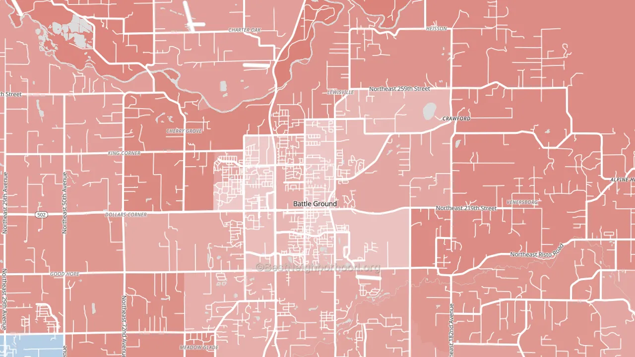 98604, WA block-group political-lean map