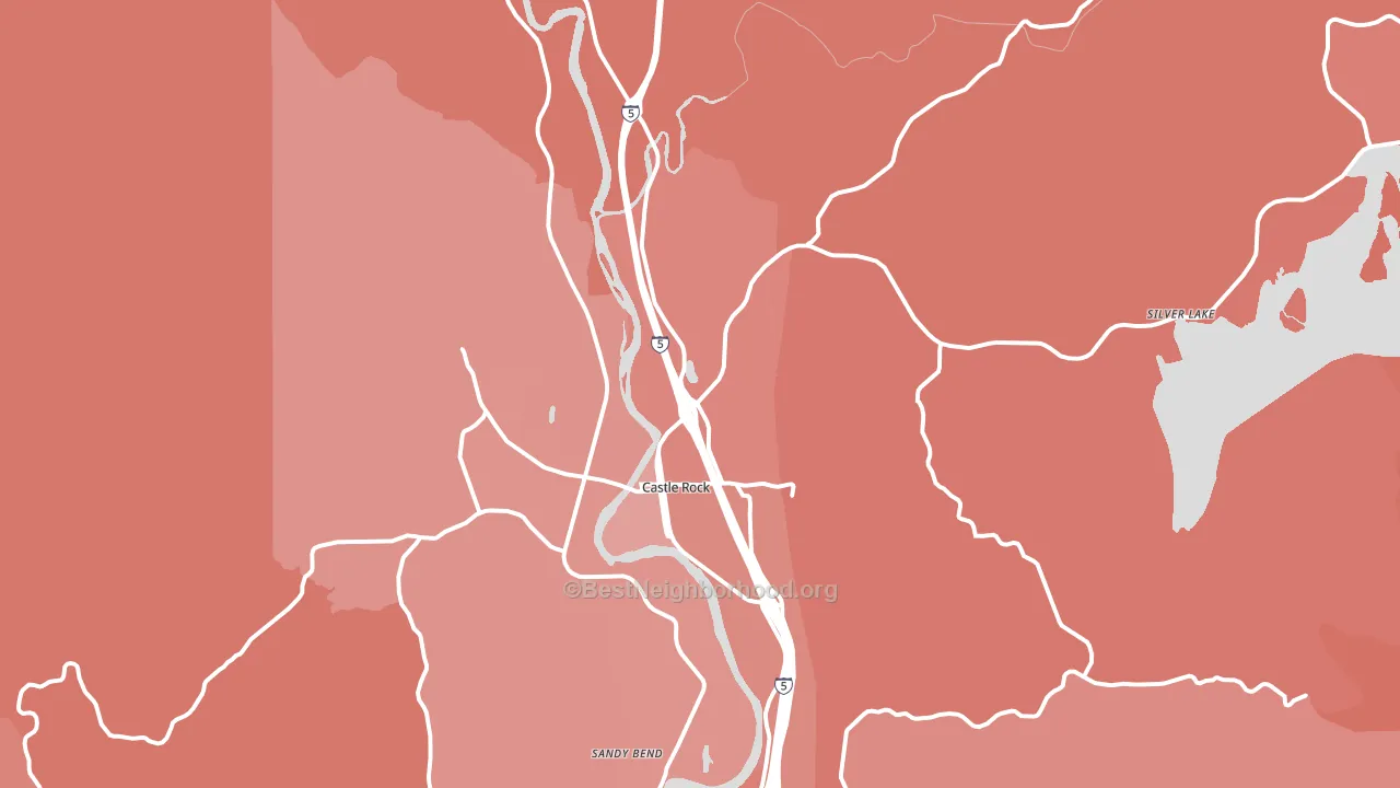 98611, WA block-group political-lean map