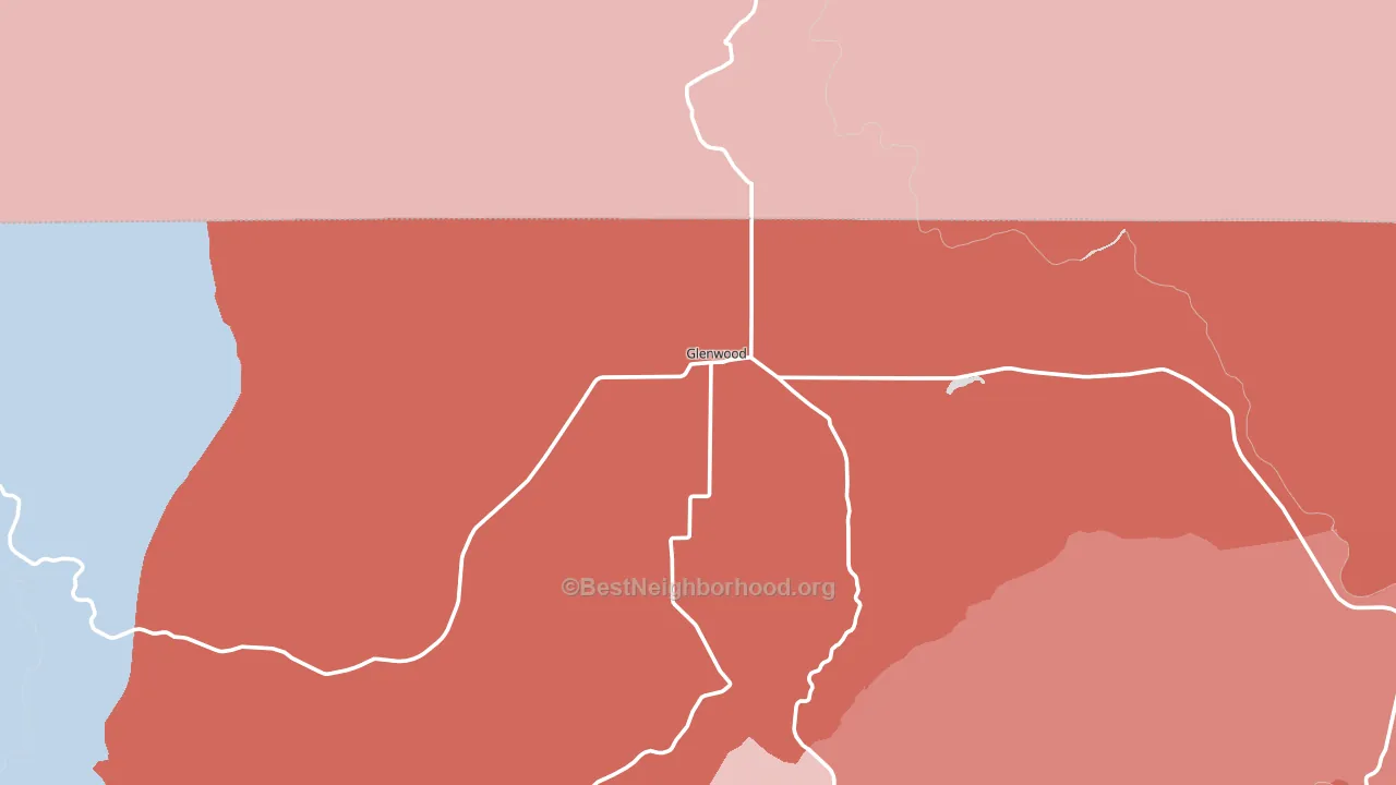 98619, WA block-group political-lean map