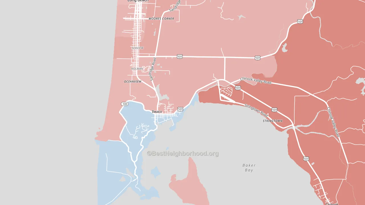98624, WA block-group political-lean map
