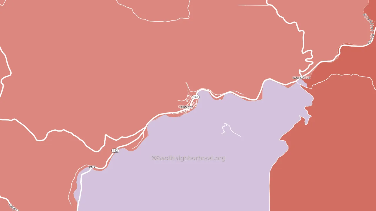 98628, WA block-group political-lean map