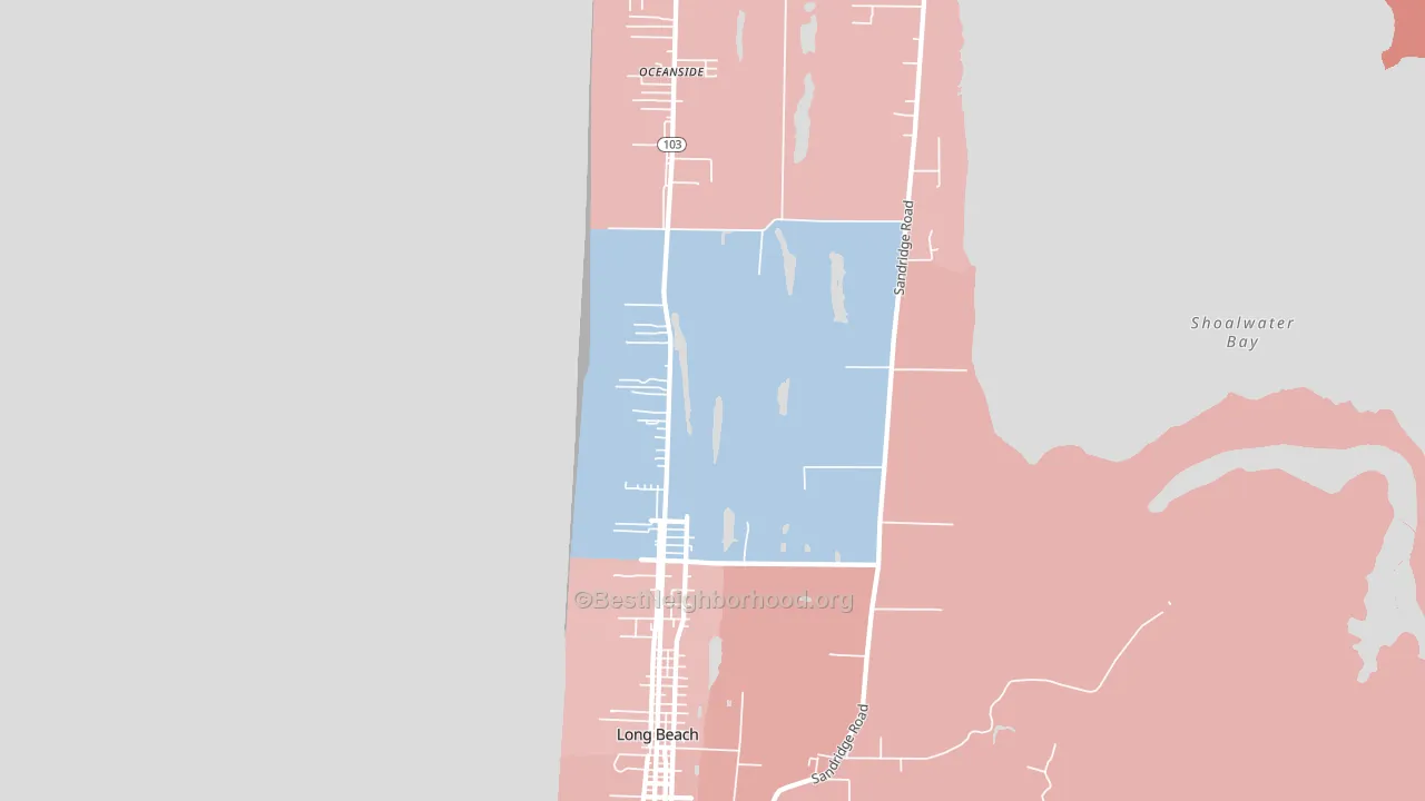 98631, WA block-group political-lean map
