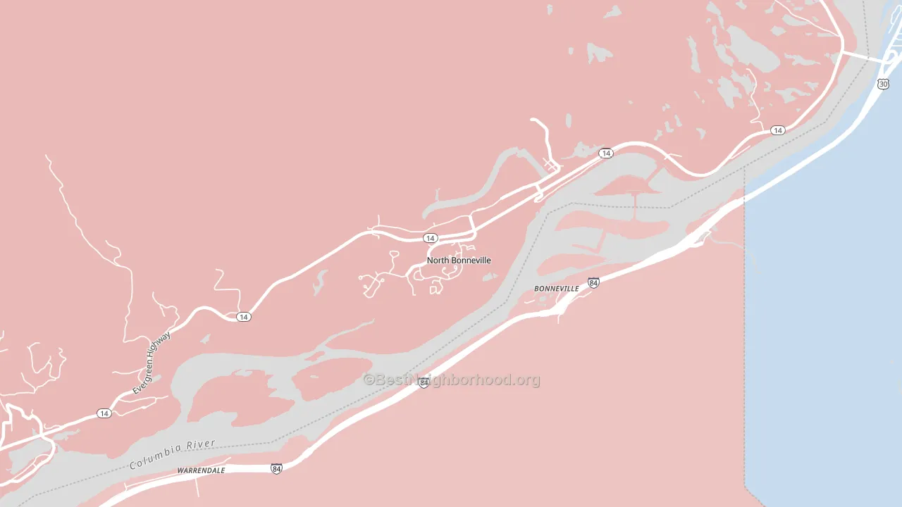 98639, WA block-group political-lean map