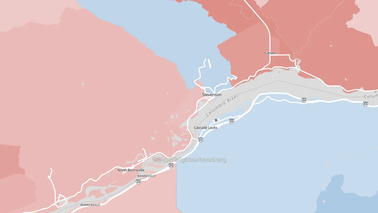 98648, WA block-group political-lean map