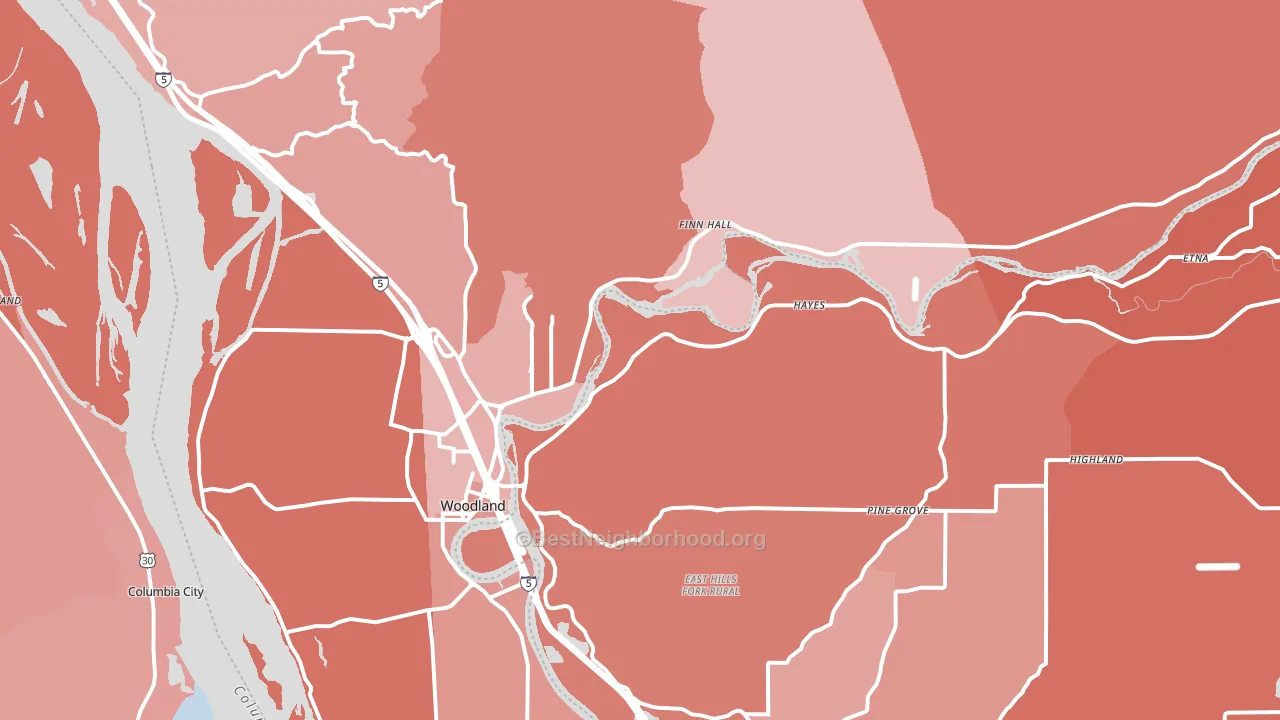 98674, WA block-group political-lean map