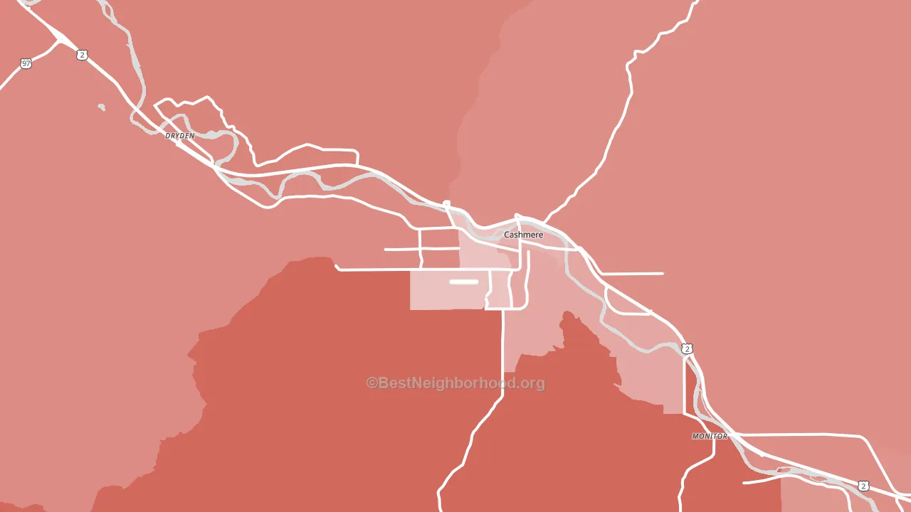 98815, WA block-group political-lean map