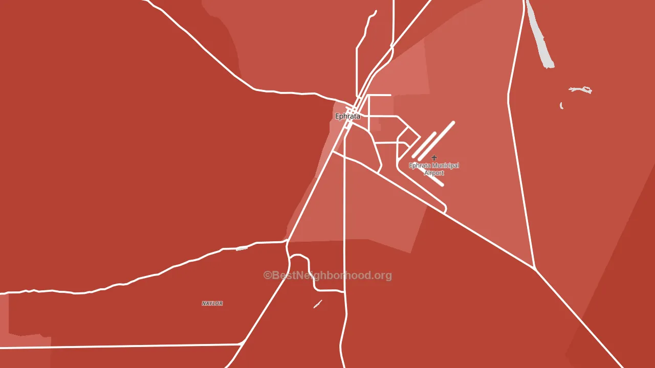 98823, WA block-group political-lean map