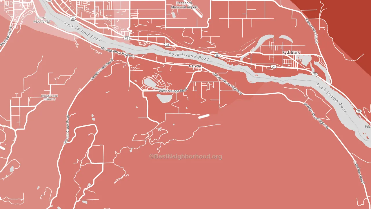 98828, WA block-group political-lean map