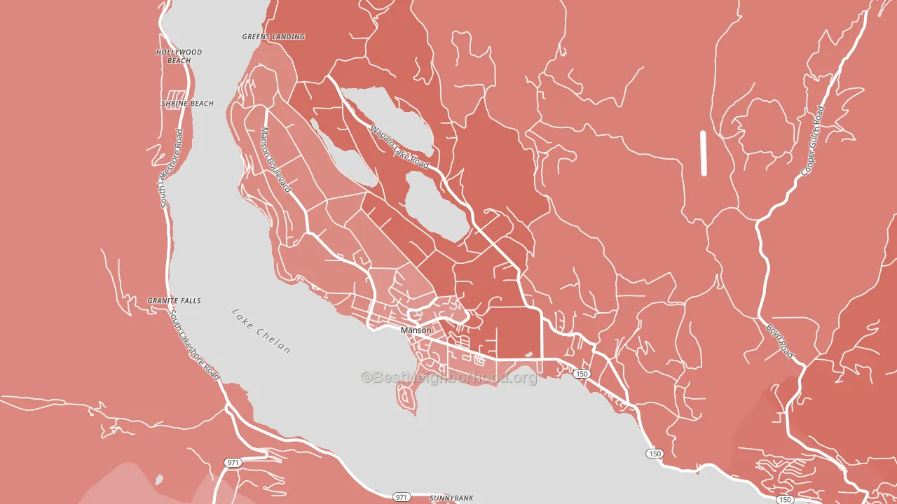 98831, WA block-group political-lean map
