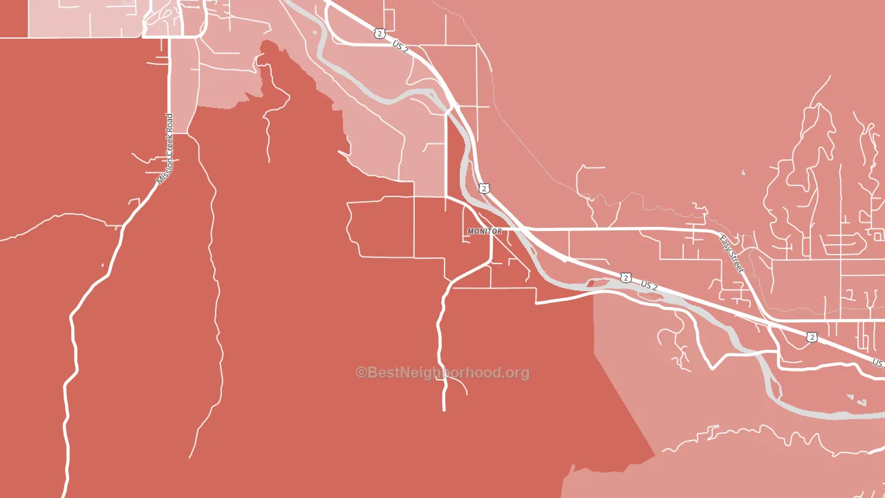 98836, WA block-group political-lean map