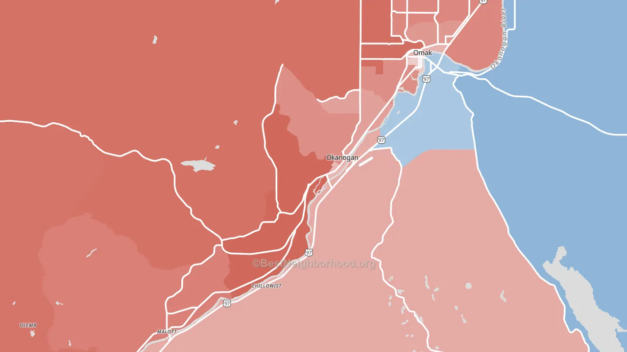 98840, WA block-group political-lean map