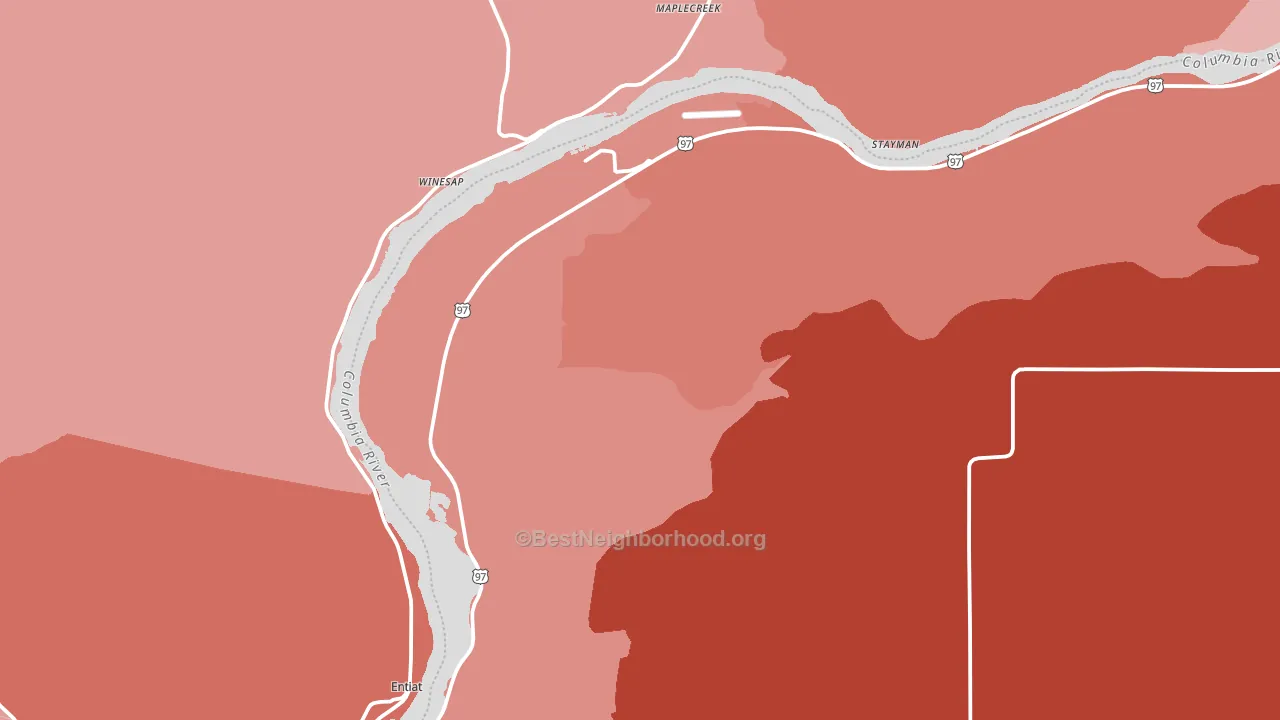 98843, WA block-group political-lean map