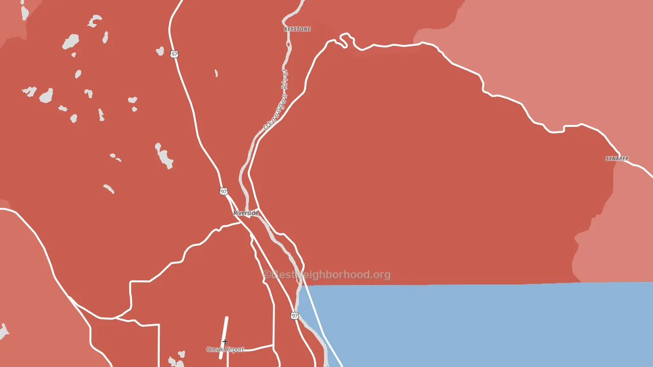 98849, WA block-group political-lean map