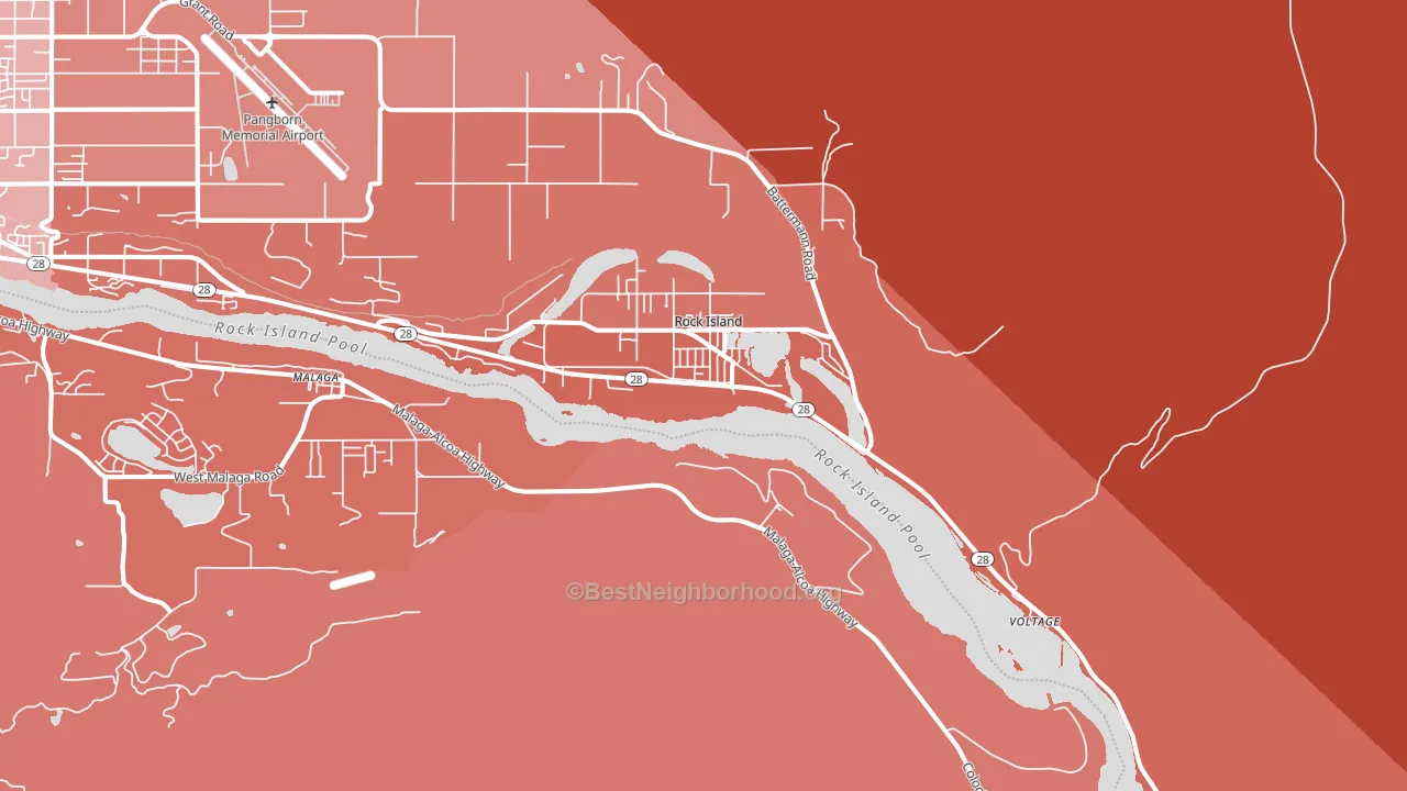 98850, WA block-group political-lean map