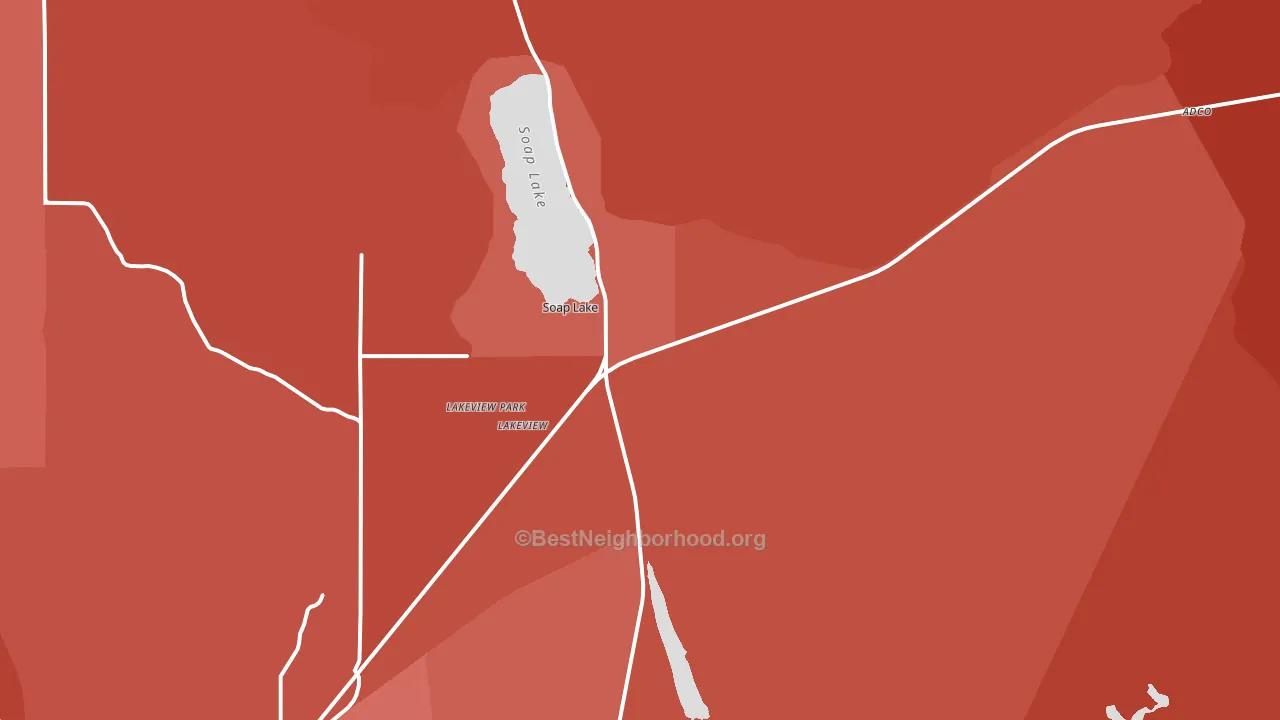98851, WA block-group political-lean map